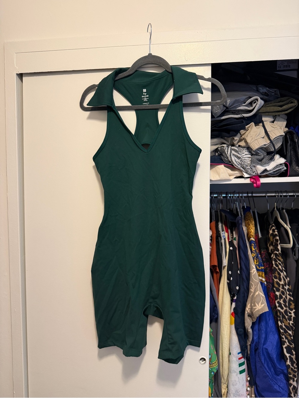 BuffBunny Deep Green Athletic Shorts Romper